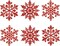 80Mm/3Inch Glitter Snowflake Ornaments Set Mini Christmas Tree Hanging Plastic Decoration for Xmas Party Wedding Anniversary Window Door Home Accessories (30Pcs,Red)